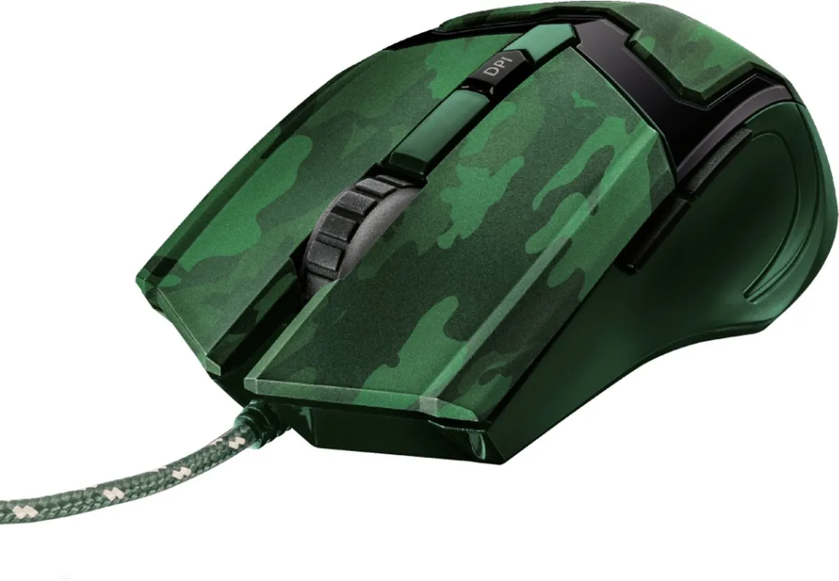 Trust GXT101C GAV Gaming Muis - Camouflage Groen