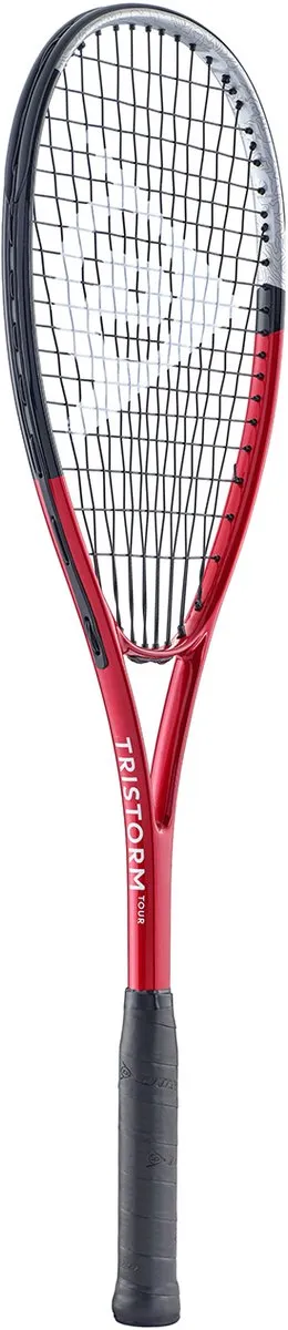 Dunlop Tristorm Tour Squashracket - Rood/Zilver/Zwart
