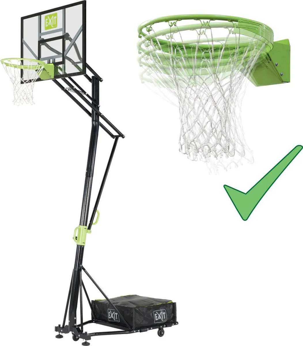 EXIT Galaxy Basketbalbord Groen/Zwart - Verplaatsbaar 46.05.11.00