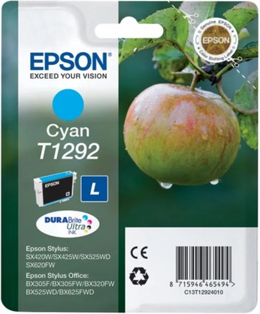 Epson T1292 Cyaan Inktcartridge - 7ml - o.a. SX230/SX420