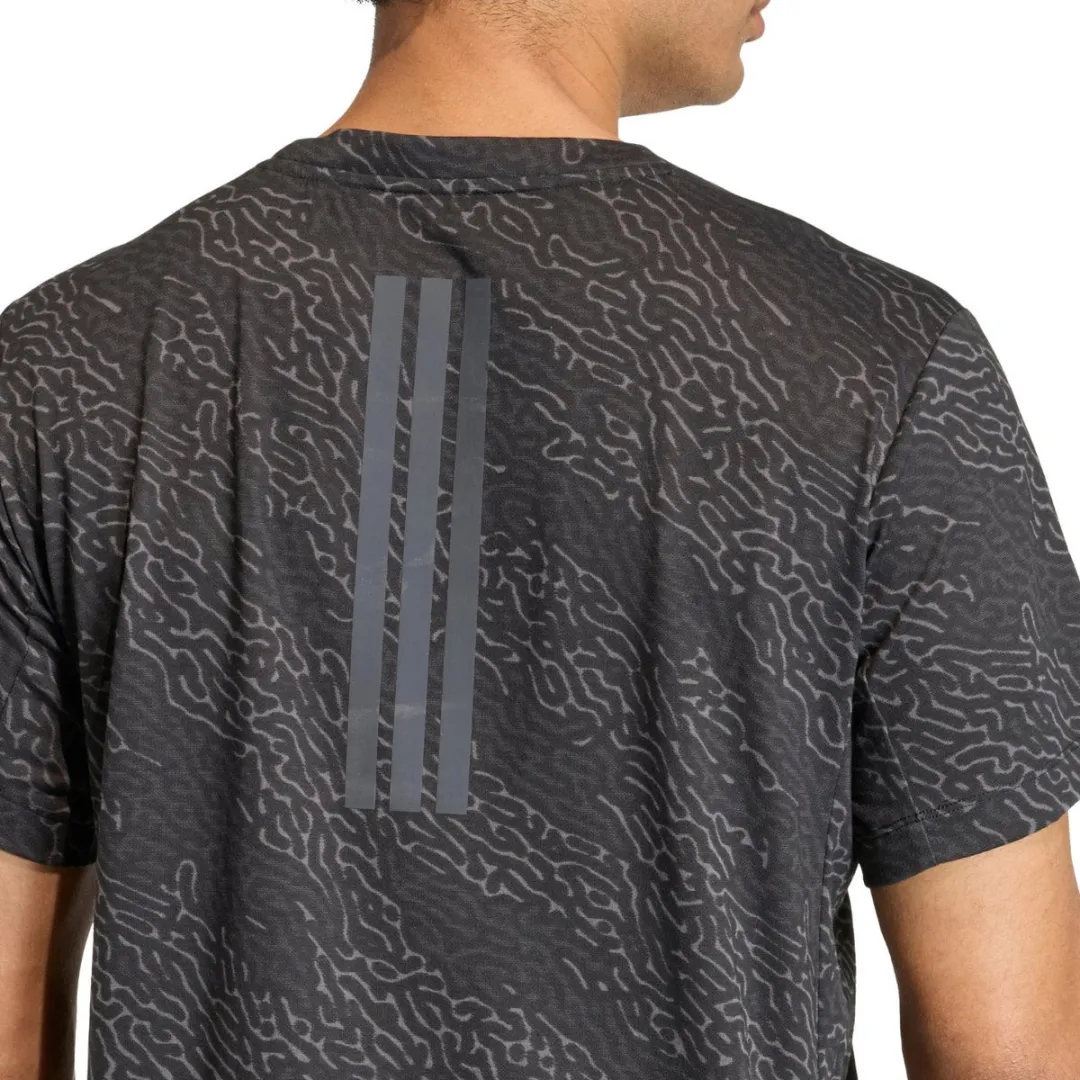 adidas D4T Power AOP Tee Heren - M - Zwart