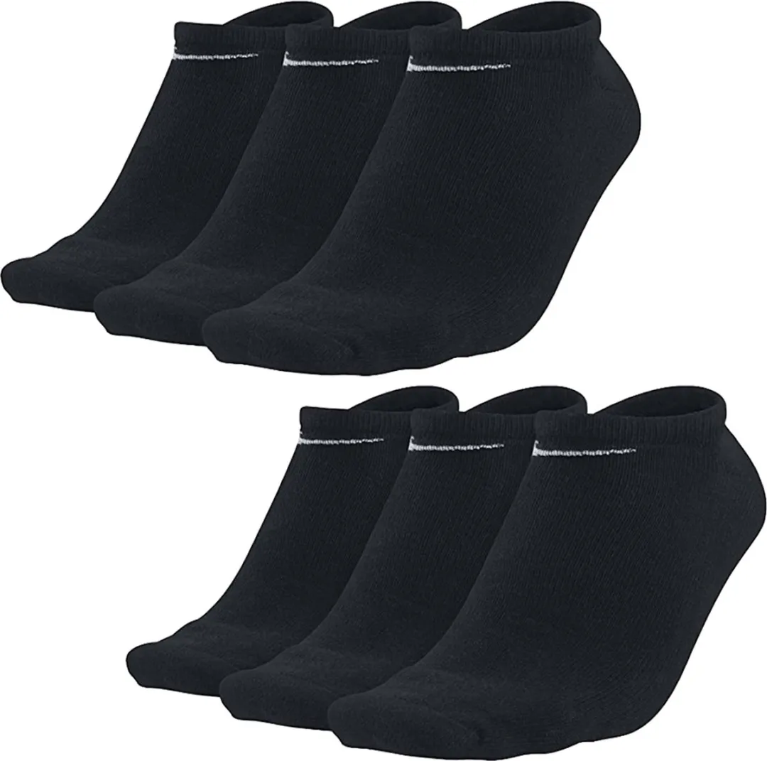 Nike Everyday No-Show Sokken - 6 Stuks - Zwart