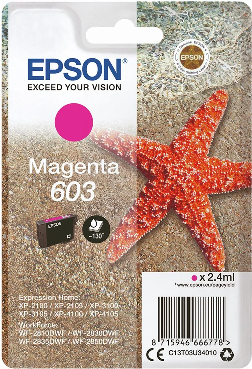 Epson 603 Magenta Inktcartridge - 24ml