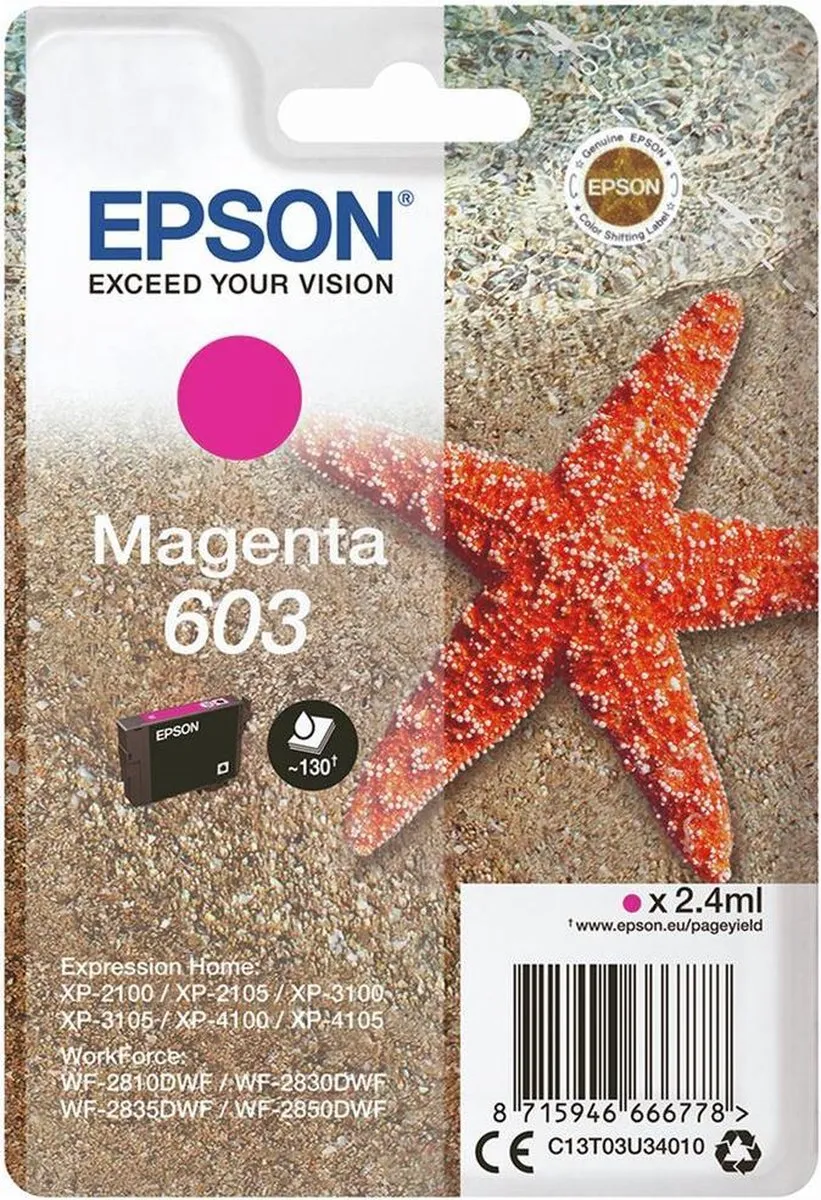 Epson 603 Magenta Inktcartridge - 24ml