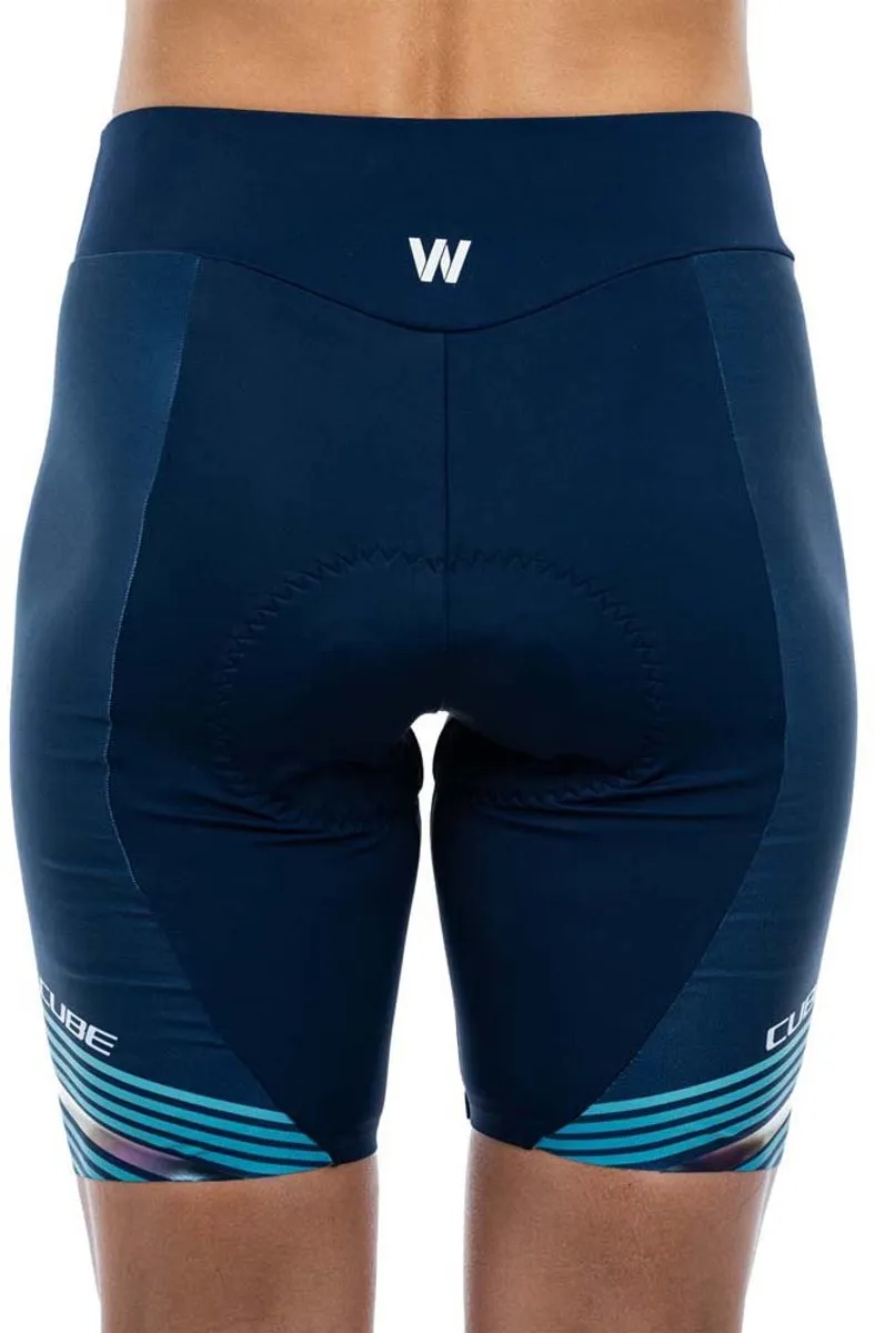 Cube Teamline WS Cycle Shorts XS - Blauw/Mint