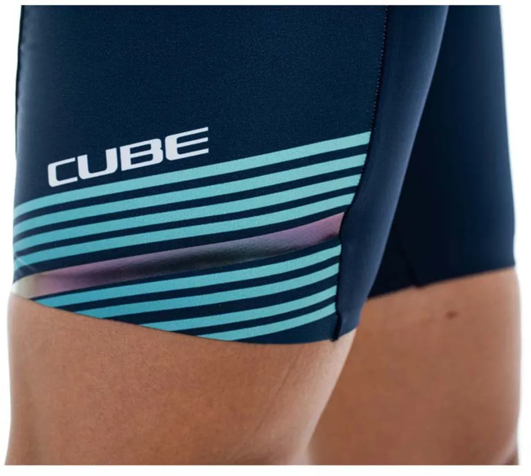Cube Teamline WS Cycle Shorts XS - Blauw/Mint