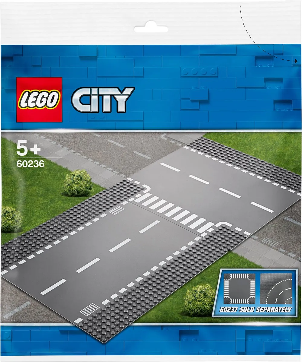 LEGO City Rechte en T-splitsing 60236 - Groen/Geel - afbeelding 5 van 6