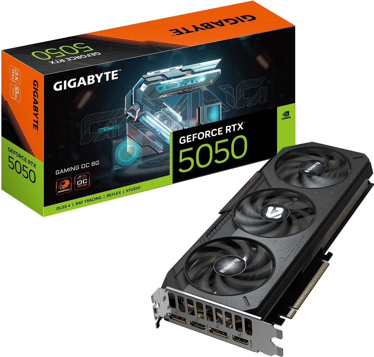 Gigabyte GeForce RTX 5050 GAMING OC GV-N5050GAMING OC-8GD - 8GB GDDR6 - Zwart
