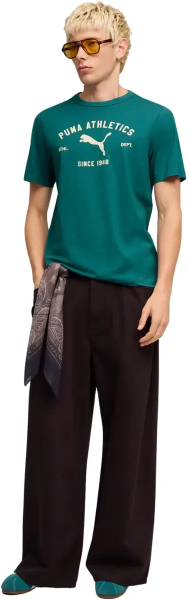 PUMA Heren Class Graphic Tee - M - Groen