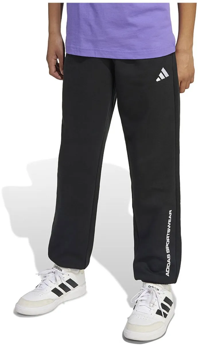 Adidas Slogan Fleece Joggers - 9-10 jaar - Zwart
