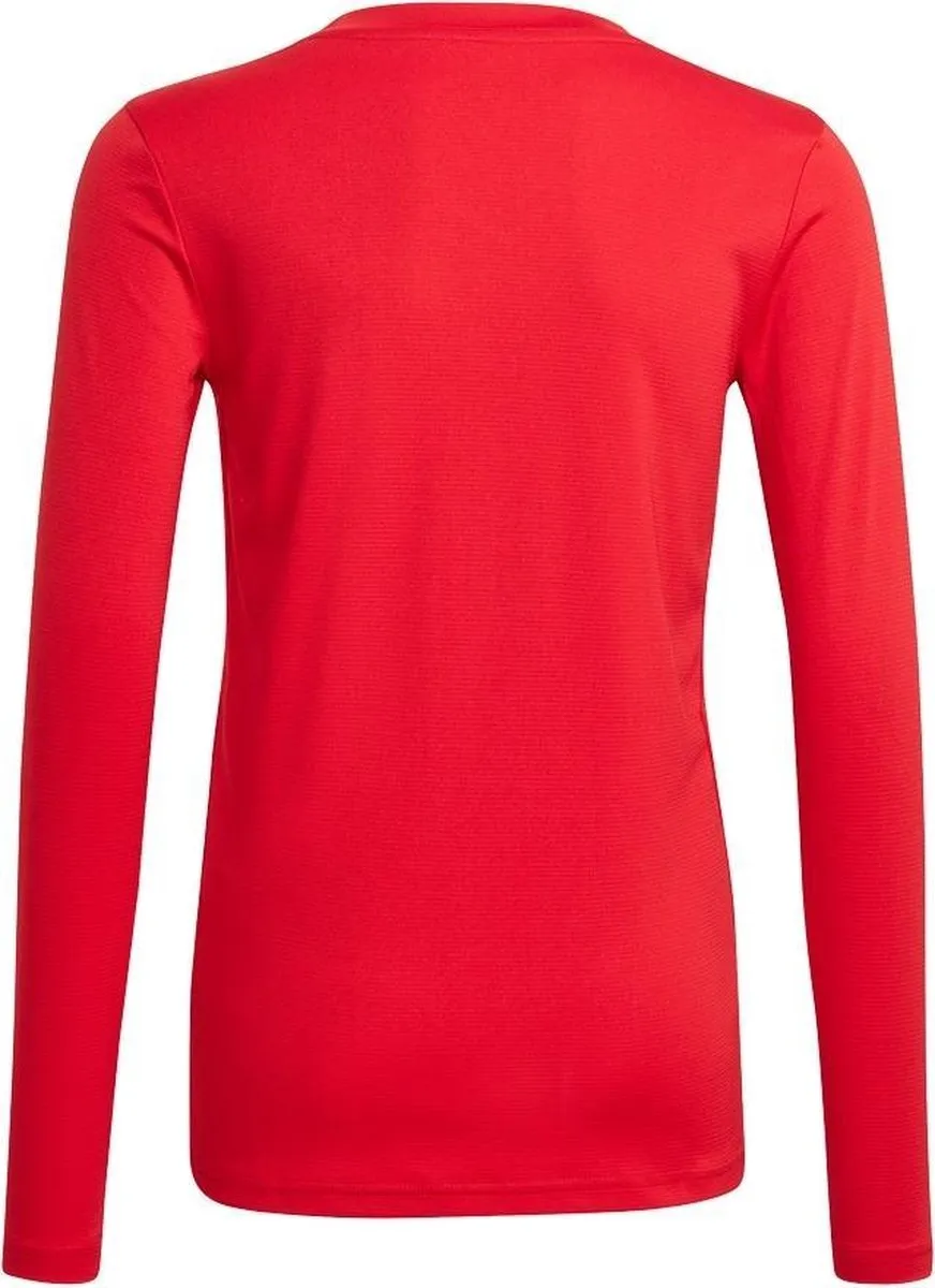 adidas Team Base Longsleeve Sportshirt 128 - Rood/Wit