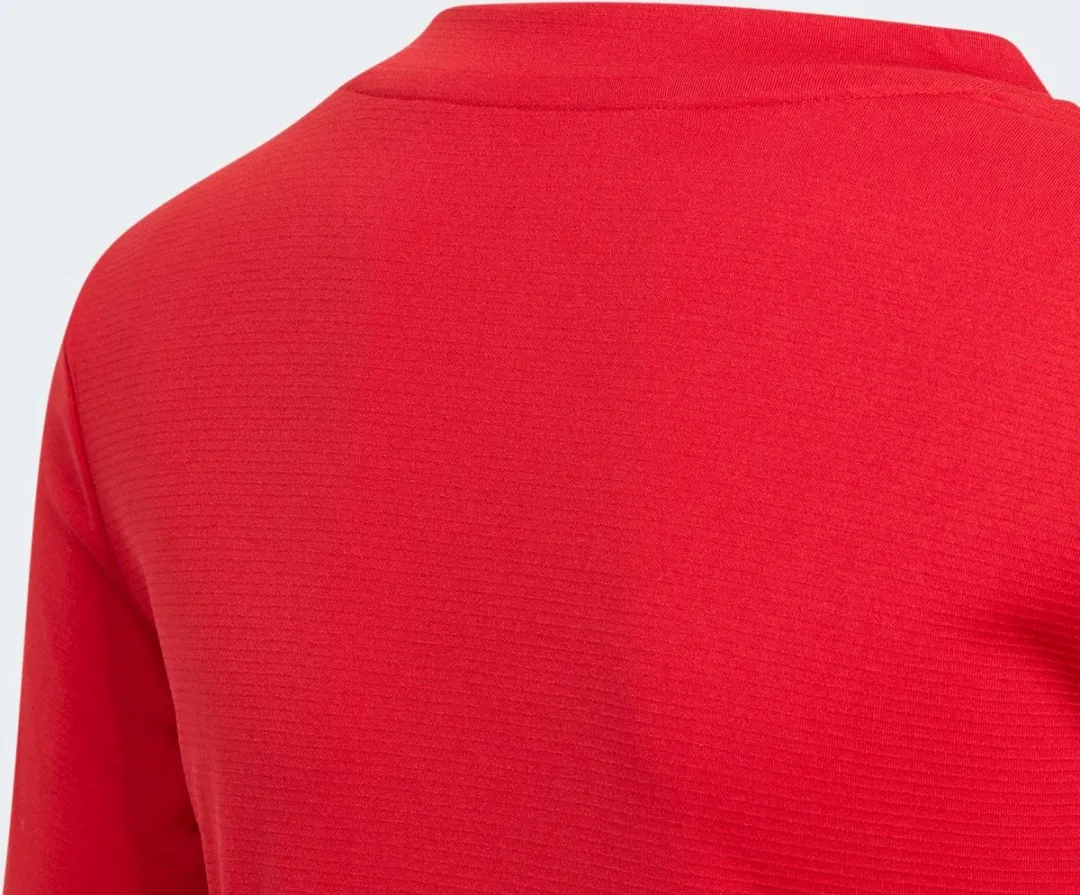 adidas Team Base Longsleeve Sportshirt 128 - Rood/Wit