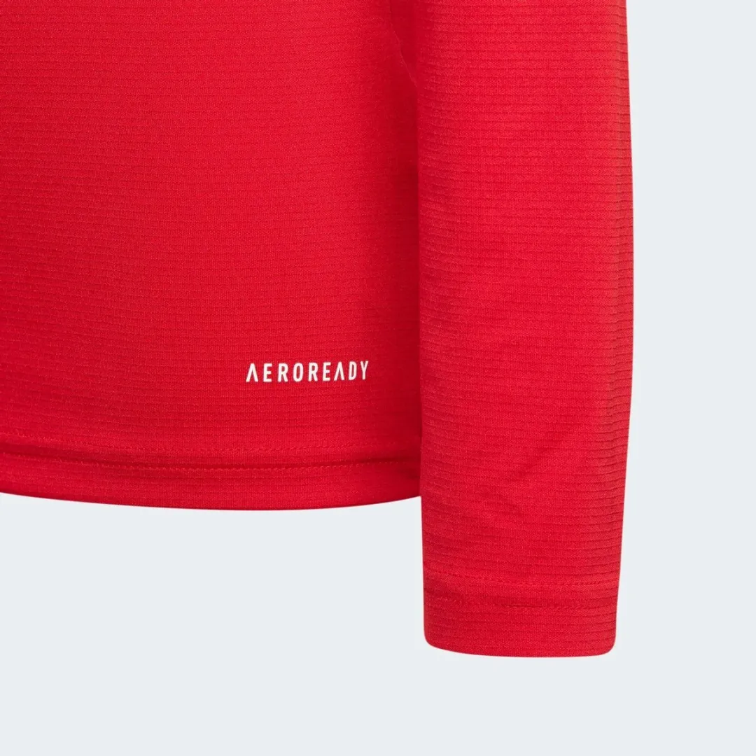 adidas Team Base Longsleeve Sportshirt 128 - Rood/Wit