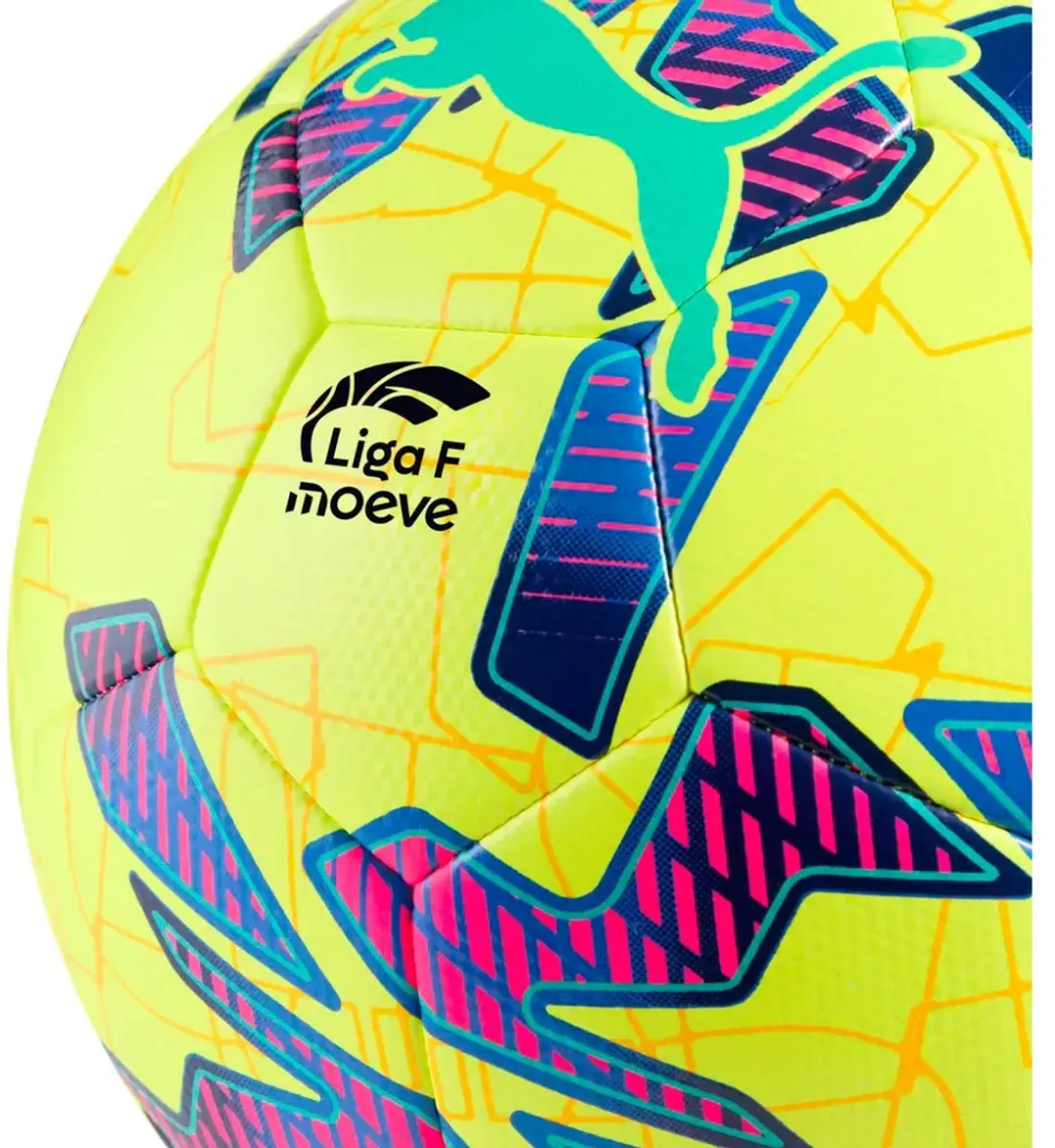 PUMA Liga F Hybrid Voetbal - Fluo Yellow/Multicolor
