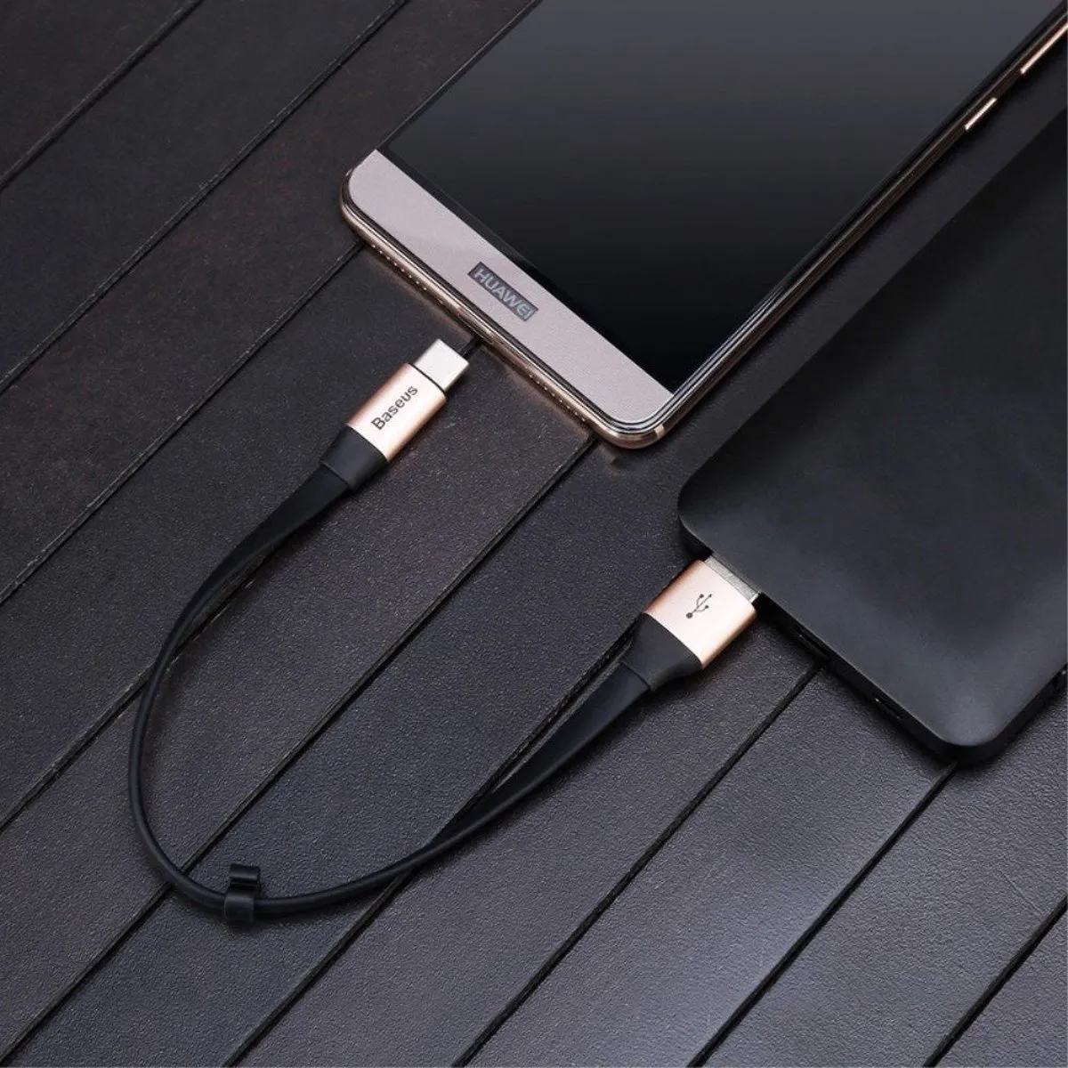 Baseus CATMBJ-01 USB-C Kabel 23cm - Zwart