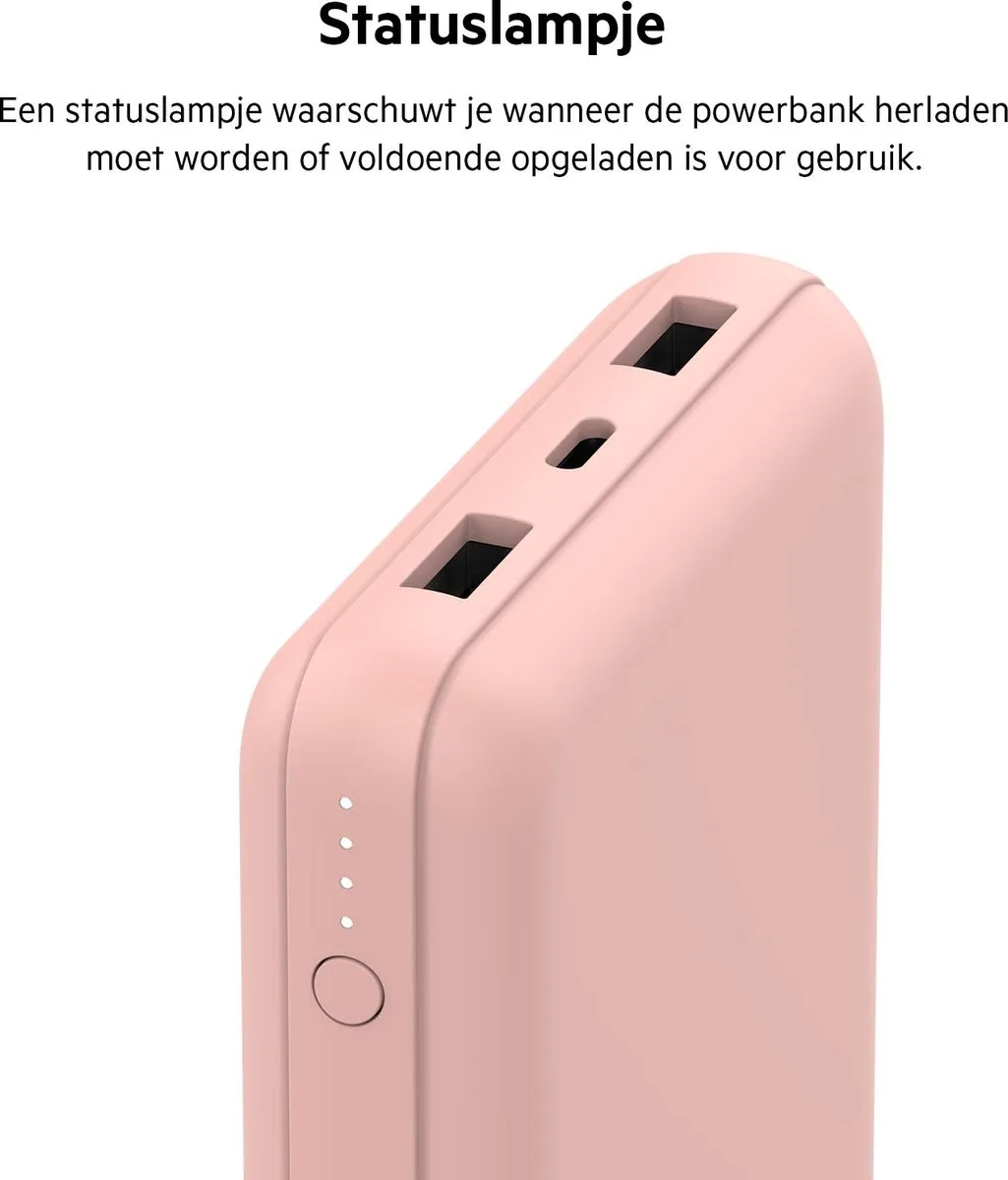 Belkin Boost Charge BPB012btRG Powerbank 20.000mAh - Roségoud - afbeelding 6 van 6