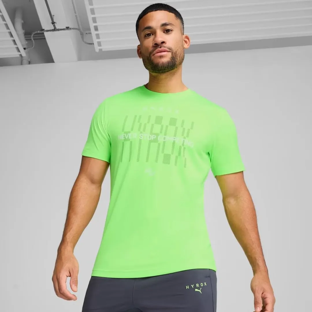 PUMA x HYROX TAD Tee Heren Training T-shirt - Groen - XL