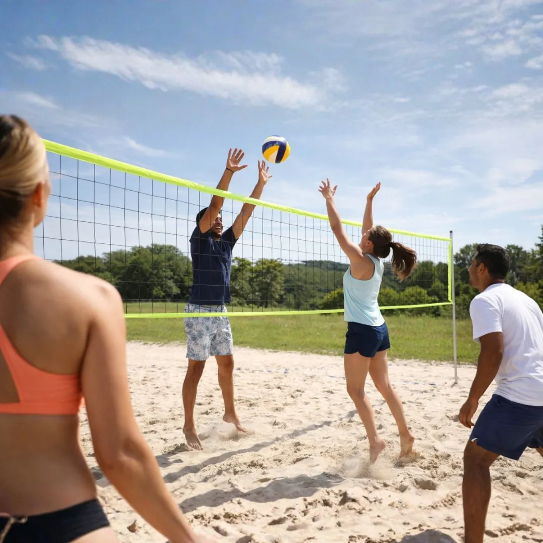 Dunlop Sportnet 609x220cm - Volleybal/Tennis/Badminton - Compleet met stokken & grondpinnen
