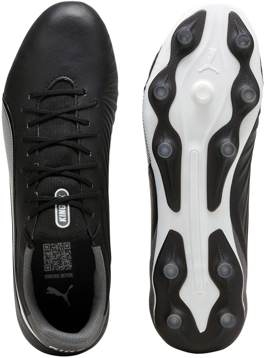 PUMA King Match FG/AG Voetbalschoenen Heren - 47 - Zwart/Grijs/Wit - afbeelding 6 van 6