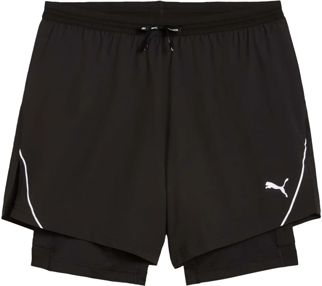 PUMA M Run Ultraweave 2In1 5 Shorts Trainingsbroek XL - Zwart
