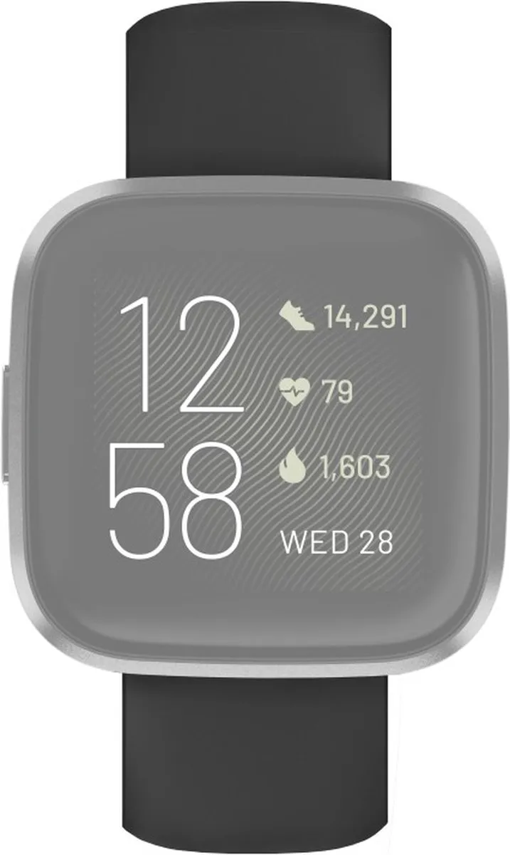 Hama Polsband Fitbit Versa 2/Versa - Zwart - 00086230 - afbeelding 6 van 6