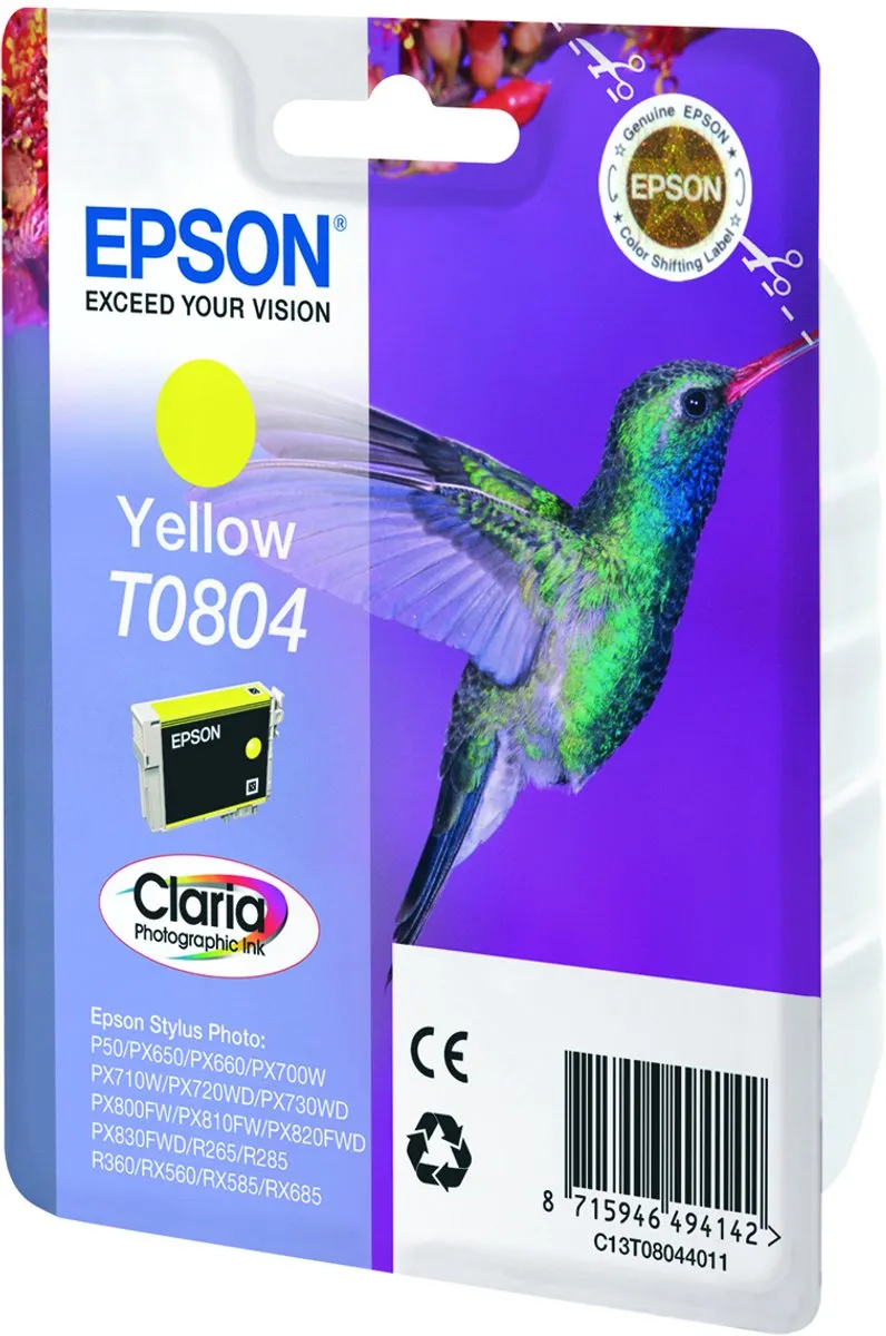 Epson T0804 Geel Inktcartridge