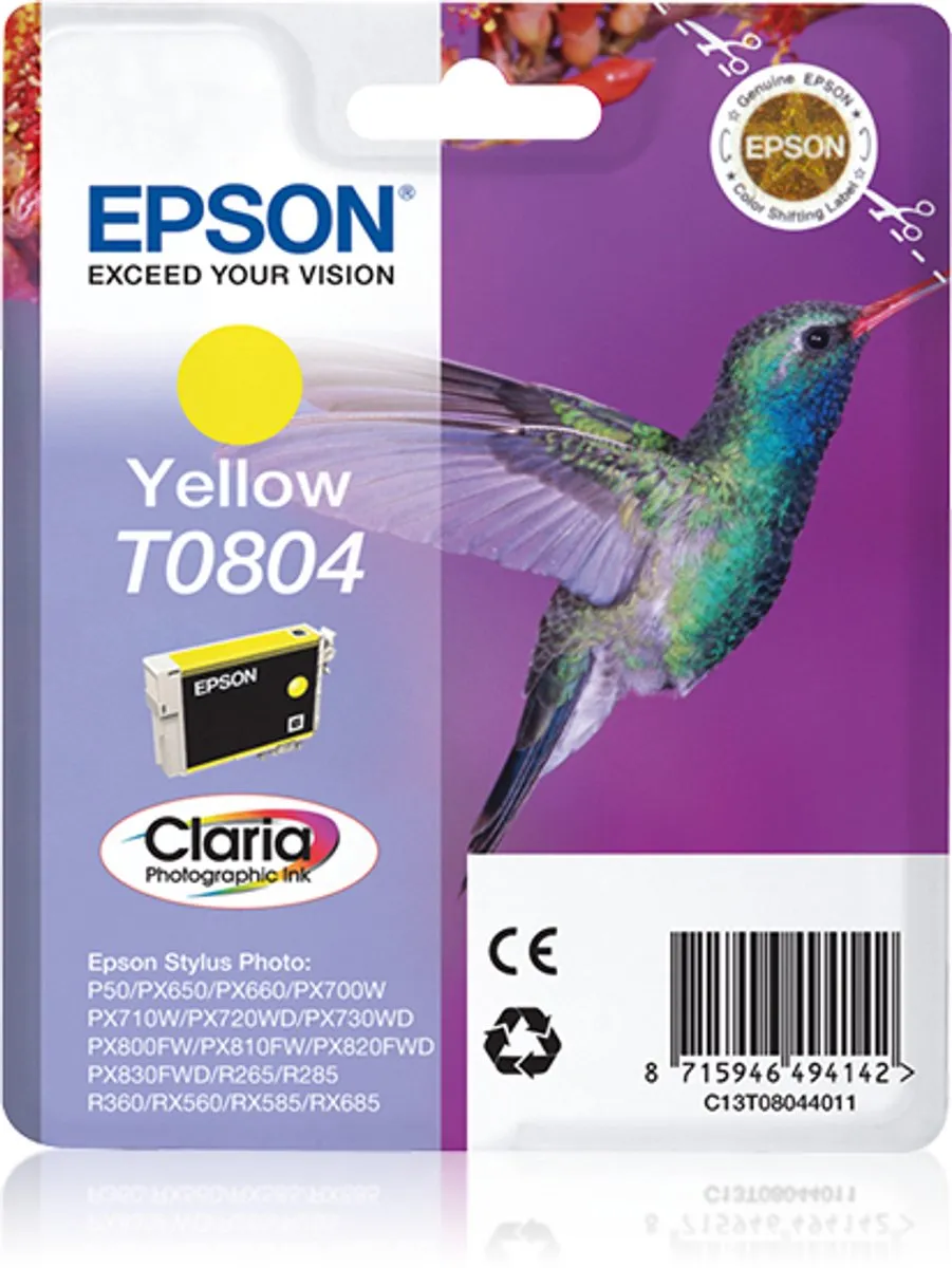 Epson T0804 Geel Inktcartridge - C13T08044021