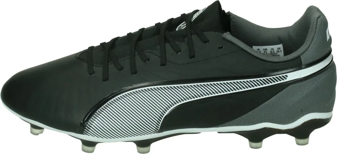 PUMA King Match FG/AG Voetbalschoenen - Maat 39 - Zwart