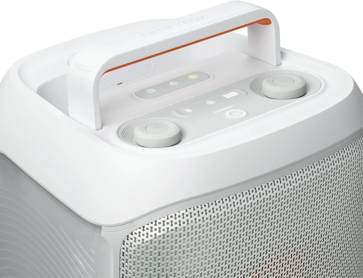 JBL Partybox Club 120 - Draadloze Bluetooth Party Speaker - Opvouwbare Handgreep - Spatwaterdicht - LED verlichting - 12 uur - Wit