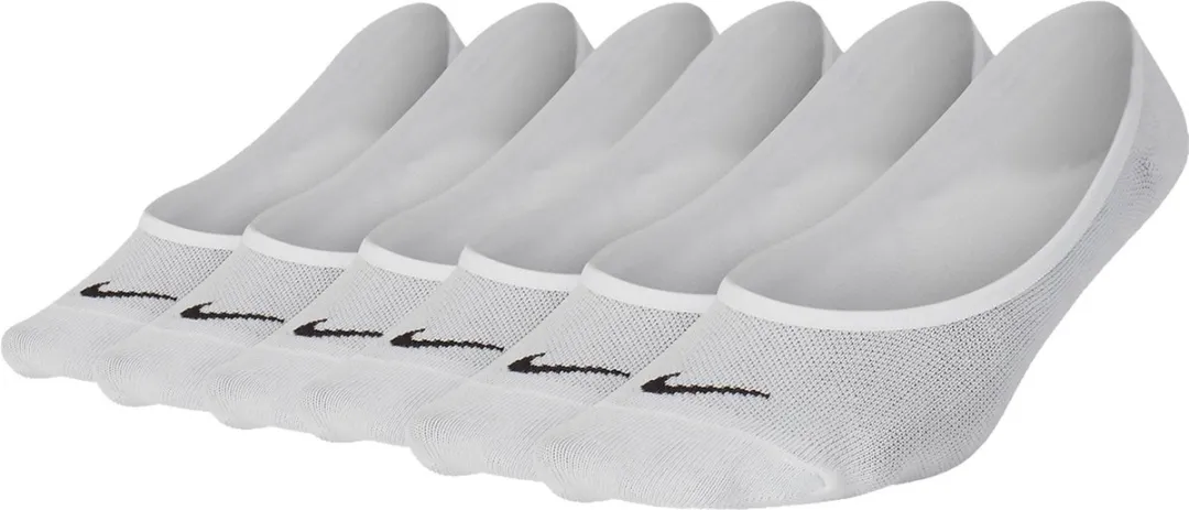 Nike Women Everyday Footiesokken SX4863 - 6 Paar - Lichtgewicht - Wit