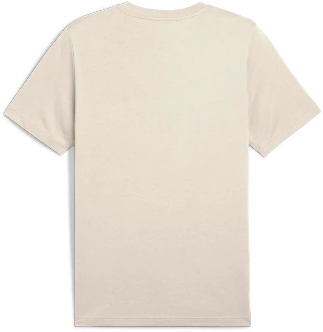 PUMA Essentials 2 Color No. 1 Shirt Heren - Maat L - Crème/Groen/Licht Oranje