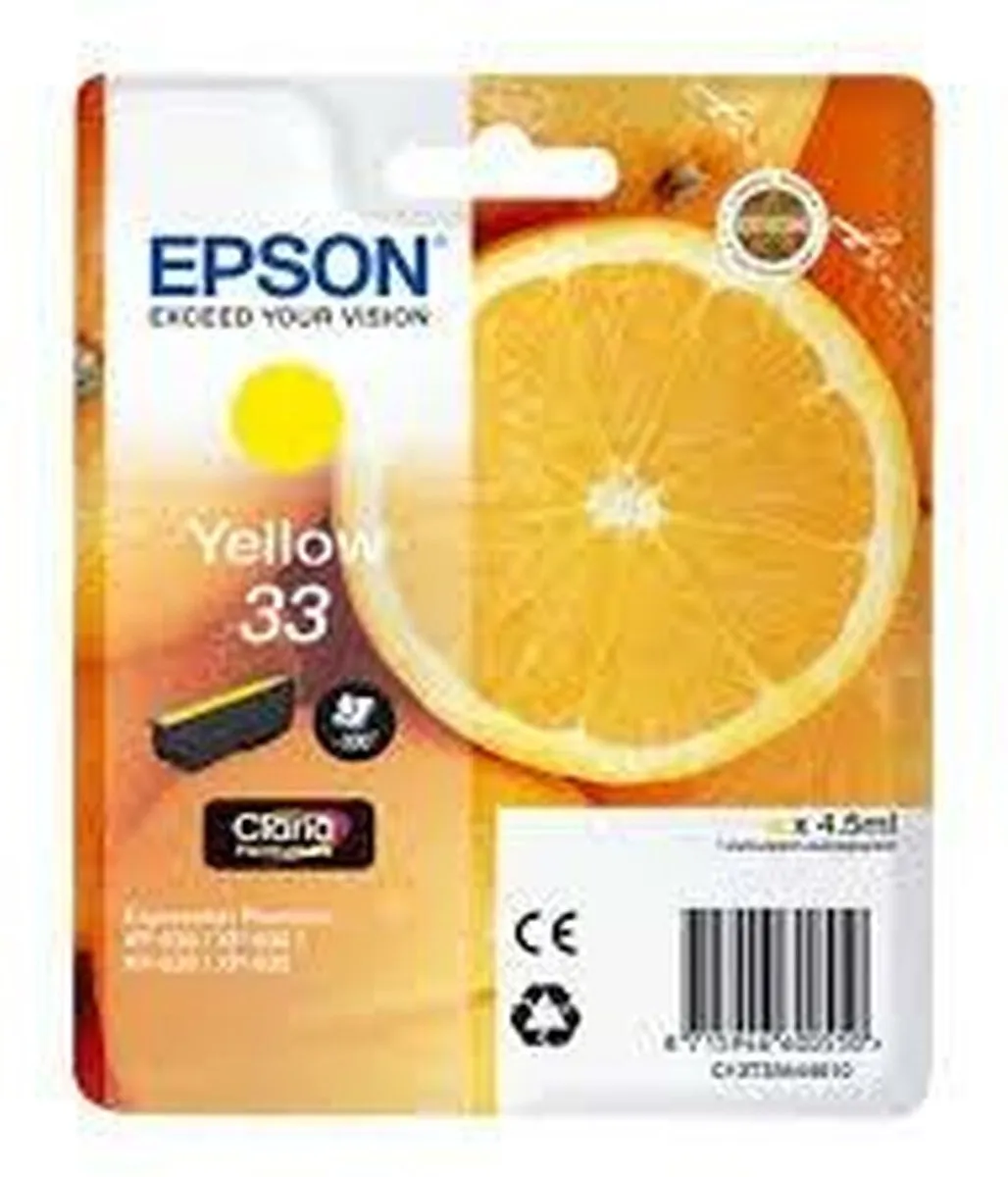 Epson Claria Premium Geel C13T33444010 - 4,5ml