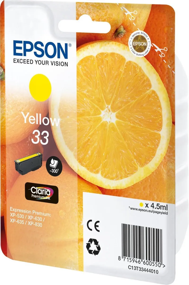 Epson Claria Premium Geel C13T33444010