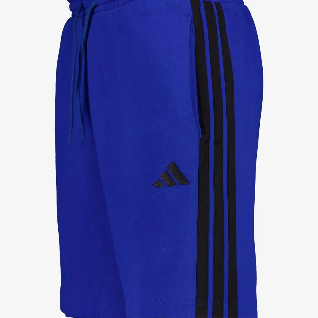 adidas Essentials 3-Stripes Fleece Short L - Blauw