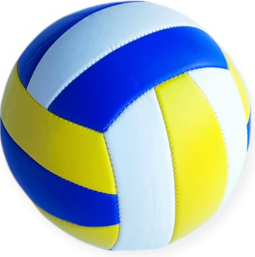Jobber Toys Volleybal - Blauw/Wit/Geel - Incl. Pomp