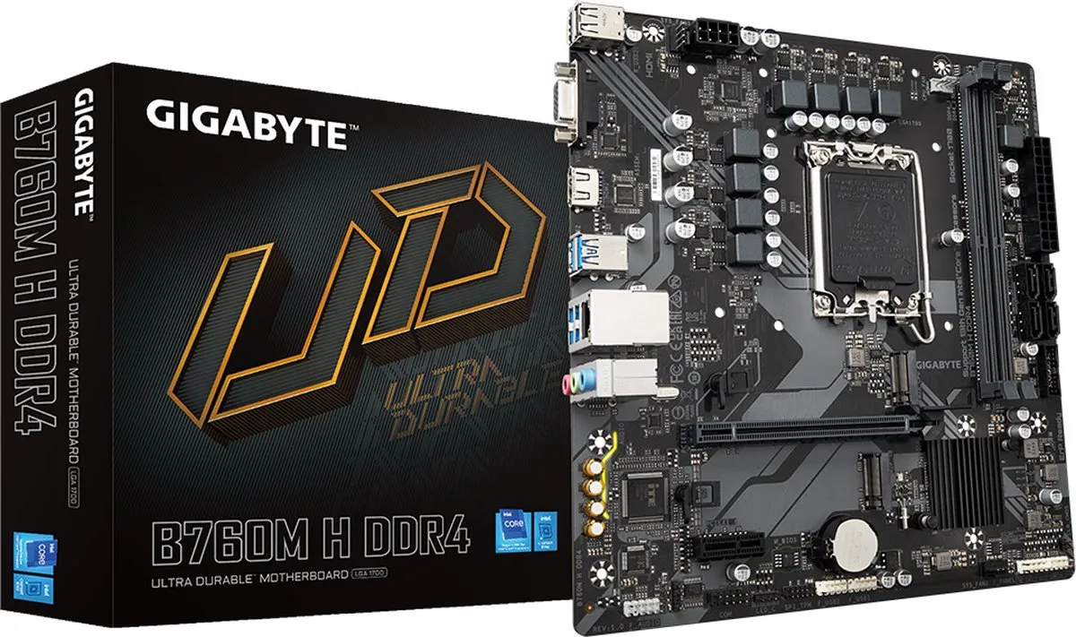 Gigabyte B760M H DDR4 Moederbord