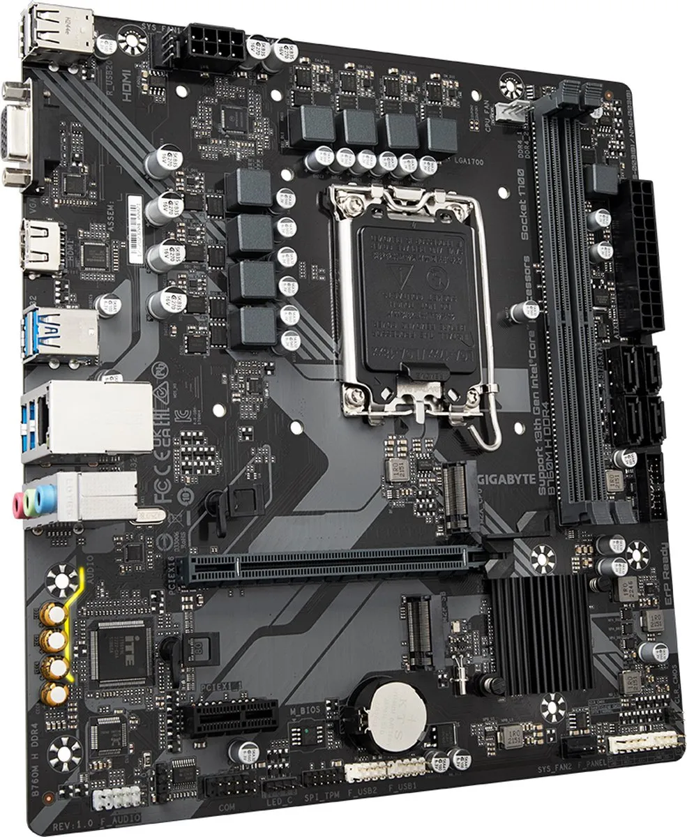 Gigabyte B760M H DDR4 Moederbord - LGA 1700 - microATX