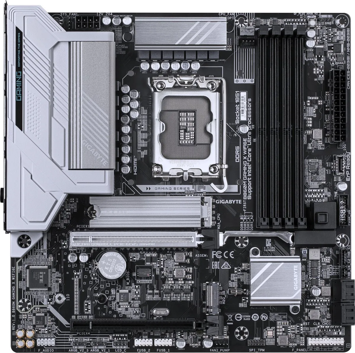 Gigabyte B860M Gaming X WiFi6E Moederbord - microATX