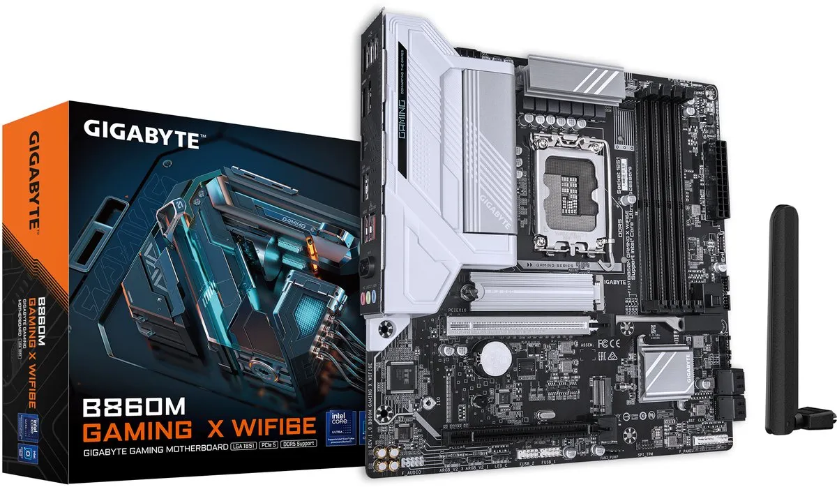 Gigabyte B860M Gaming X WiFi6E Moederbord - microATX