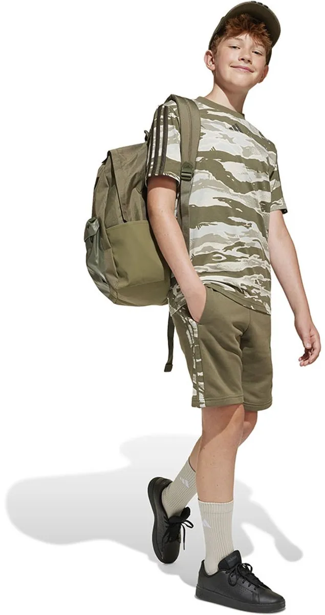 adidas Seasonal Essentials Camo Korte Sportbroek - 9-10 jaar - Olive Strata
