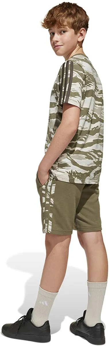 adidas Seasonal Essentials Camo Korte Sportbroek - 9-10 jaar - Olive Strata