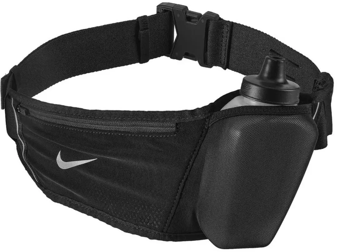 Nike Hydration Belt - 2 Vakken - 12OZ - Zwart/Wit
