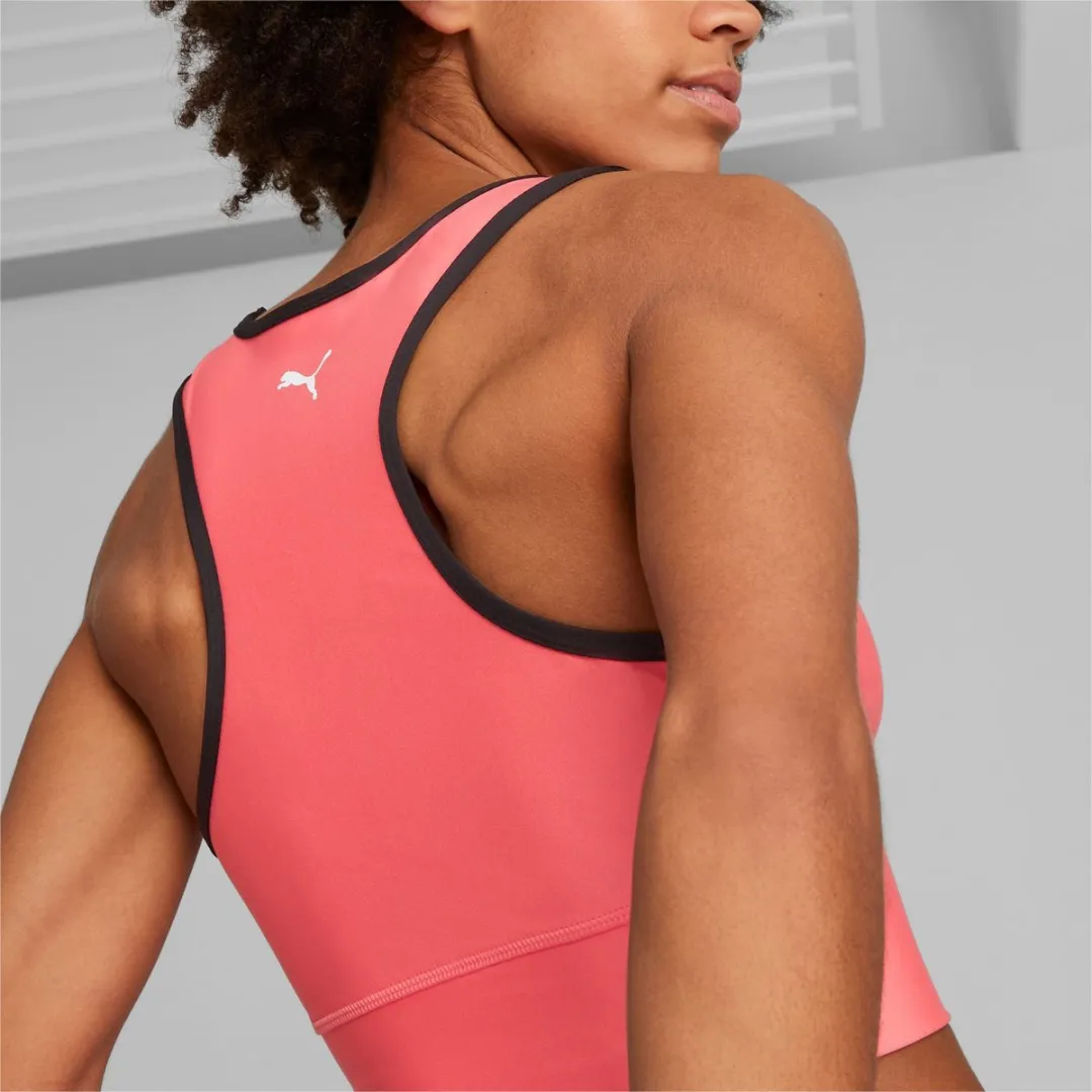 PUMA Fit Eversculpt Skimmer Trainingstop Dames - Maat M - Roze/Zwart