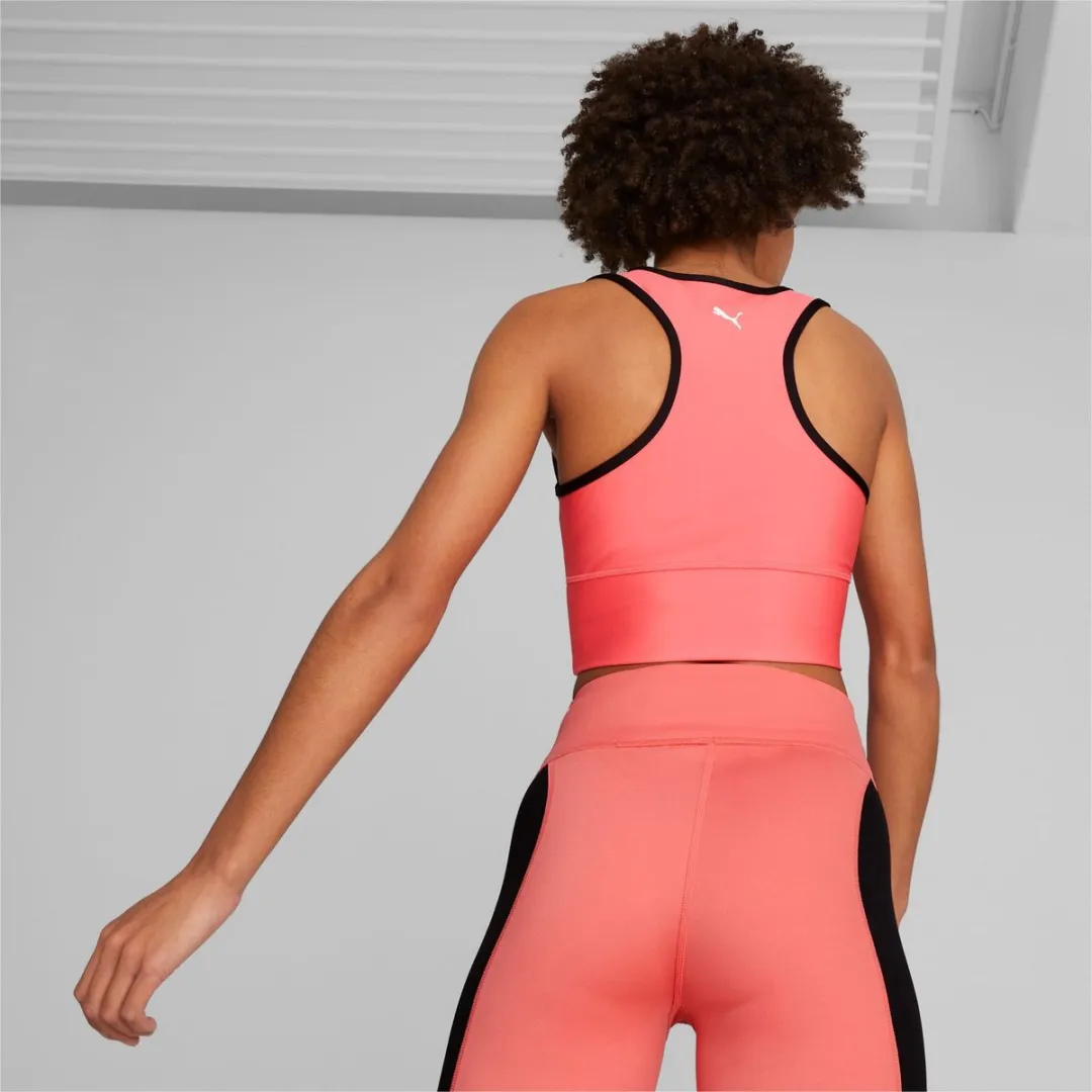 PUMA Fit Eversculpt Skimmer Trainingstop Dames - Maat M - Roze/Zwart