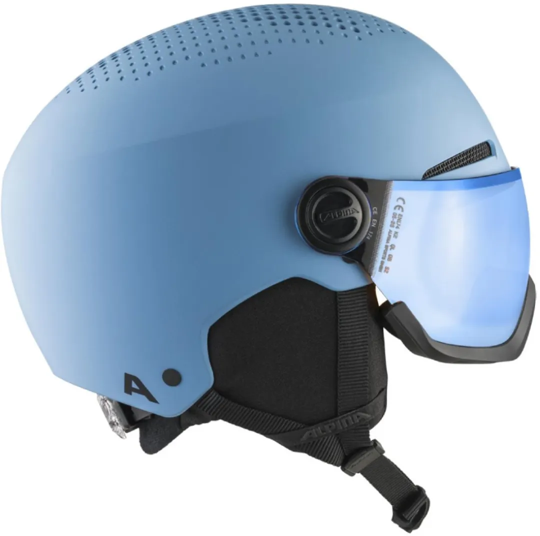 Alpina Zupo Visor Q-Lite Junior Skihelm - Smoke Blue - Maat 48-52cm