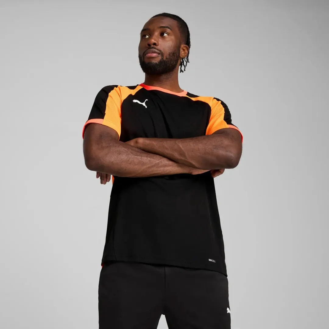 PUMA Individualliga Heren Voetbalshirt Korte Mouw - S - Zwart