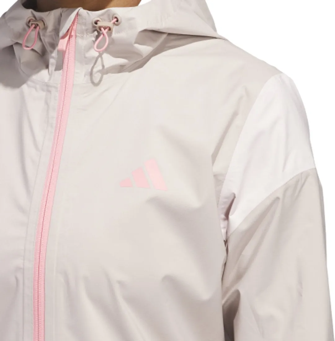 Adidas Dames Waterdichte Golfjas Wontau - Beige - afbeelding 6 van 6