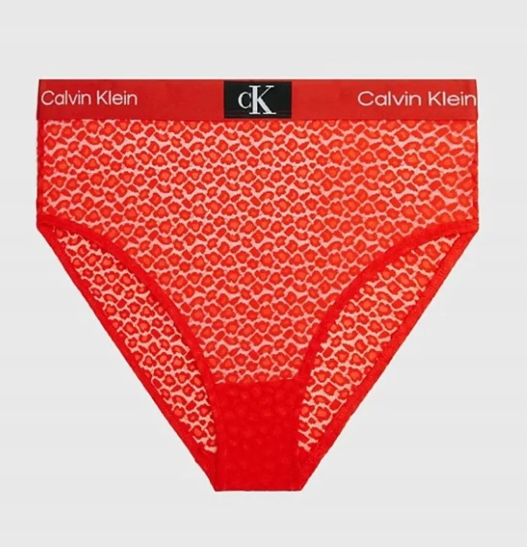 Calvin Klein Kanten Slip Hoog Getailleerd Rood S