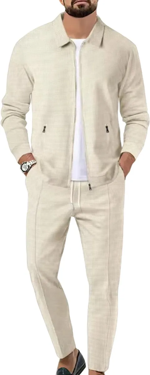 RedParrot Designer Set Heren Trainingspak Wit - XL