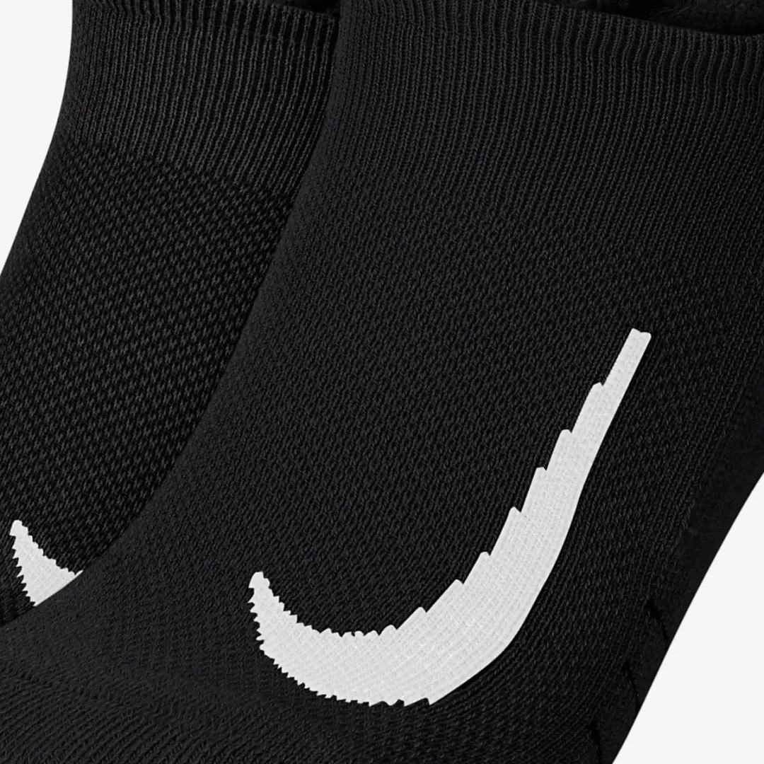 Nike Multiplier Running No Show Sokken 34-38 - 2 Paar - Zwart